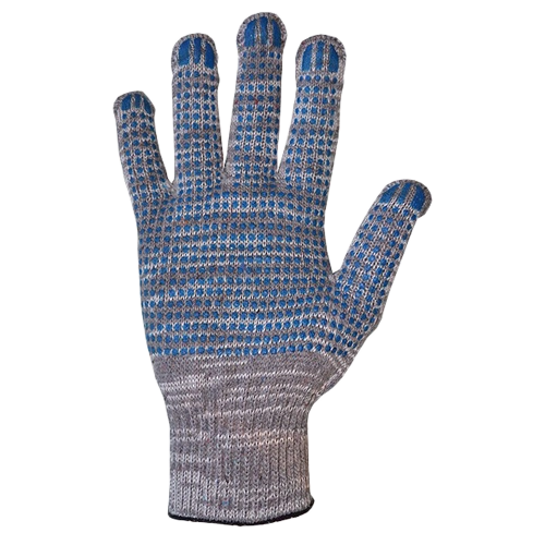 Перчатки х/б с ПВХ 6-ти нитка